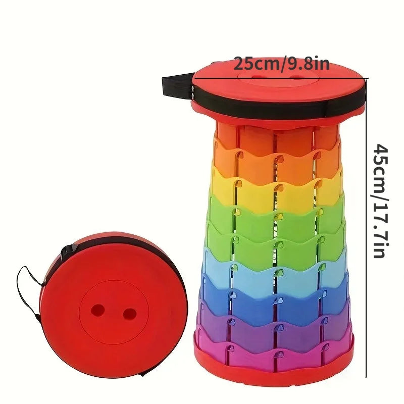 Portable Telescopic Folding Stool for Camping, Fishing & Outdoor Travel