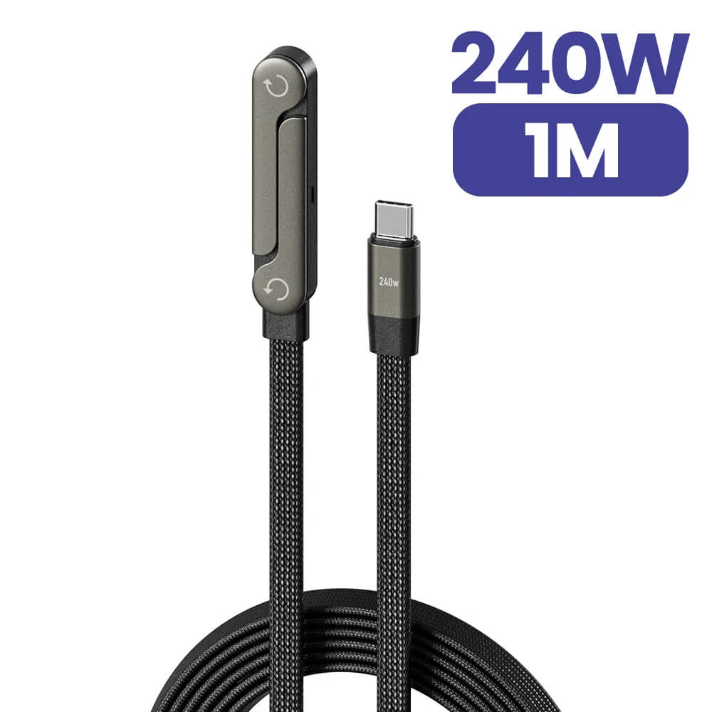 2-in-1 Invisible Foldable Stand & 240W Fast Charging Cable