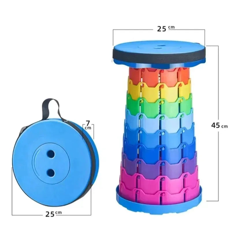 Portable Telescopic Folding Stool for Camping, Fishing & Outdoor Travel