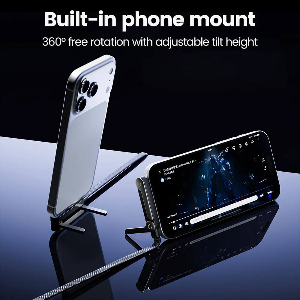 2-in-1 Invisible Foldable Stand & 240W Fast Charging Cable
