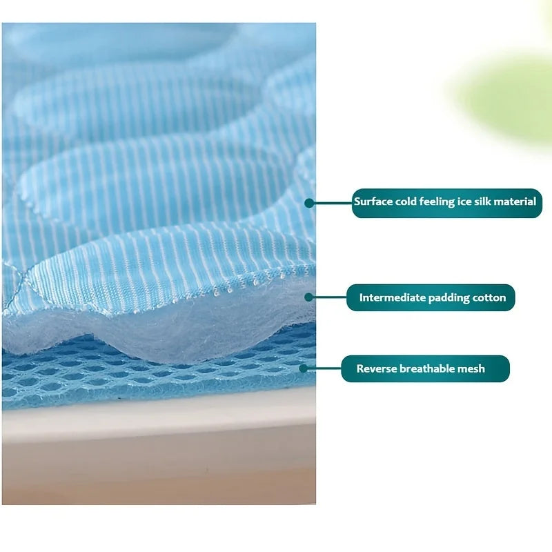 Cooling Pet Mat for Dogs & Cats, Summer Cold Bed Pad, Washable Non Slip Pet Sleeping Mat