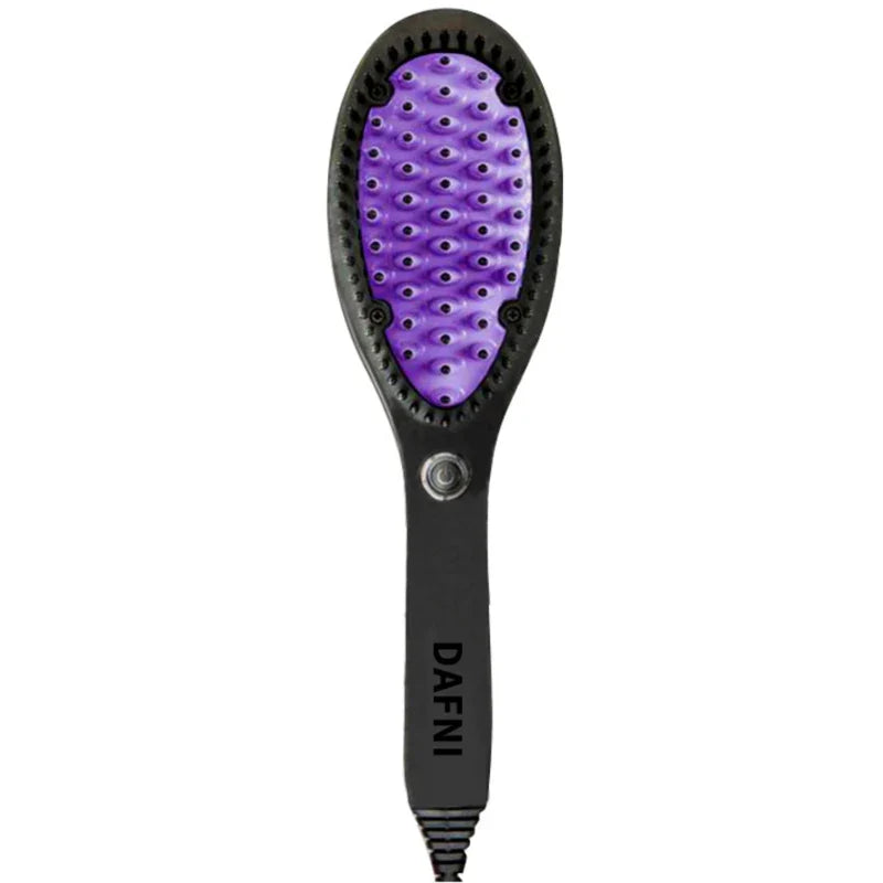 Ceramic Hair Straightener Brush Fast Heating Smoothing Styling Tool