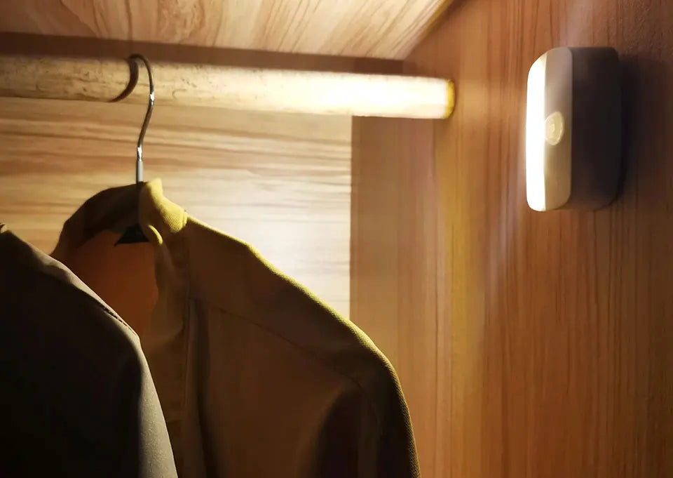 PIR Motion Sensor LED Night Light for Under Cabinet, Closet, Stairs & Bedroom