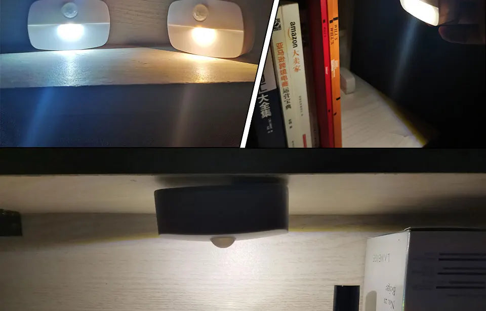PIR Motion Sensor LED Night Light for Cabinet, Closet & Stairs