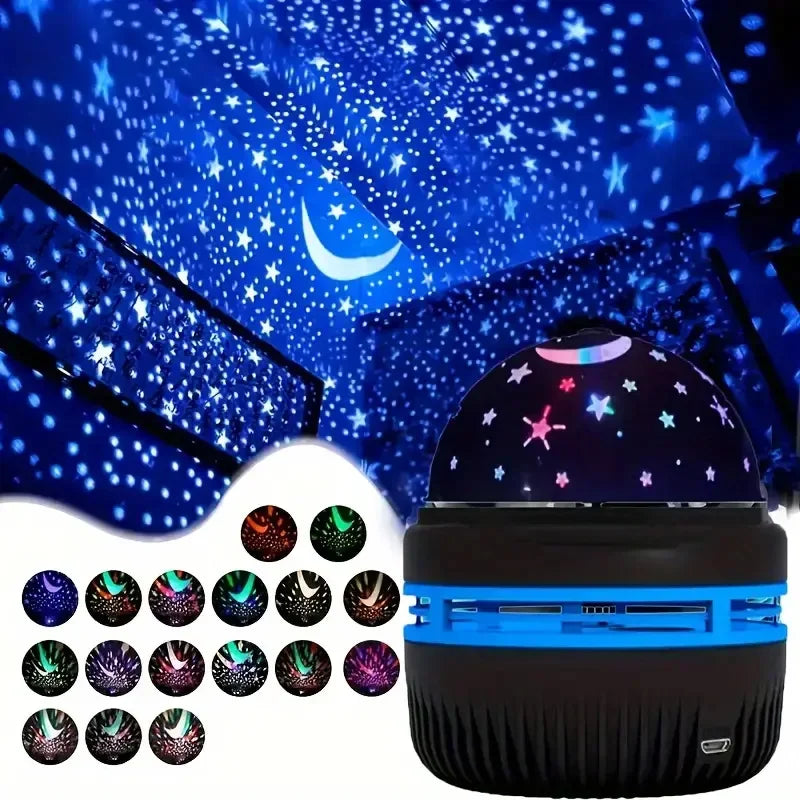 Galaxy Star Projector Night Light with RGB Magic Ball USB Lamp