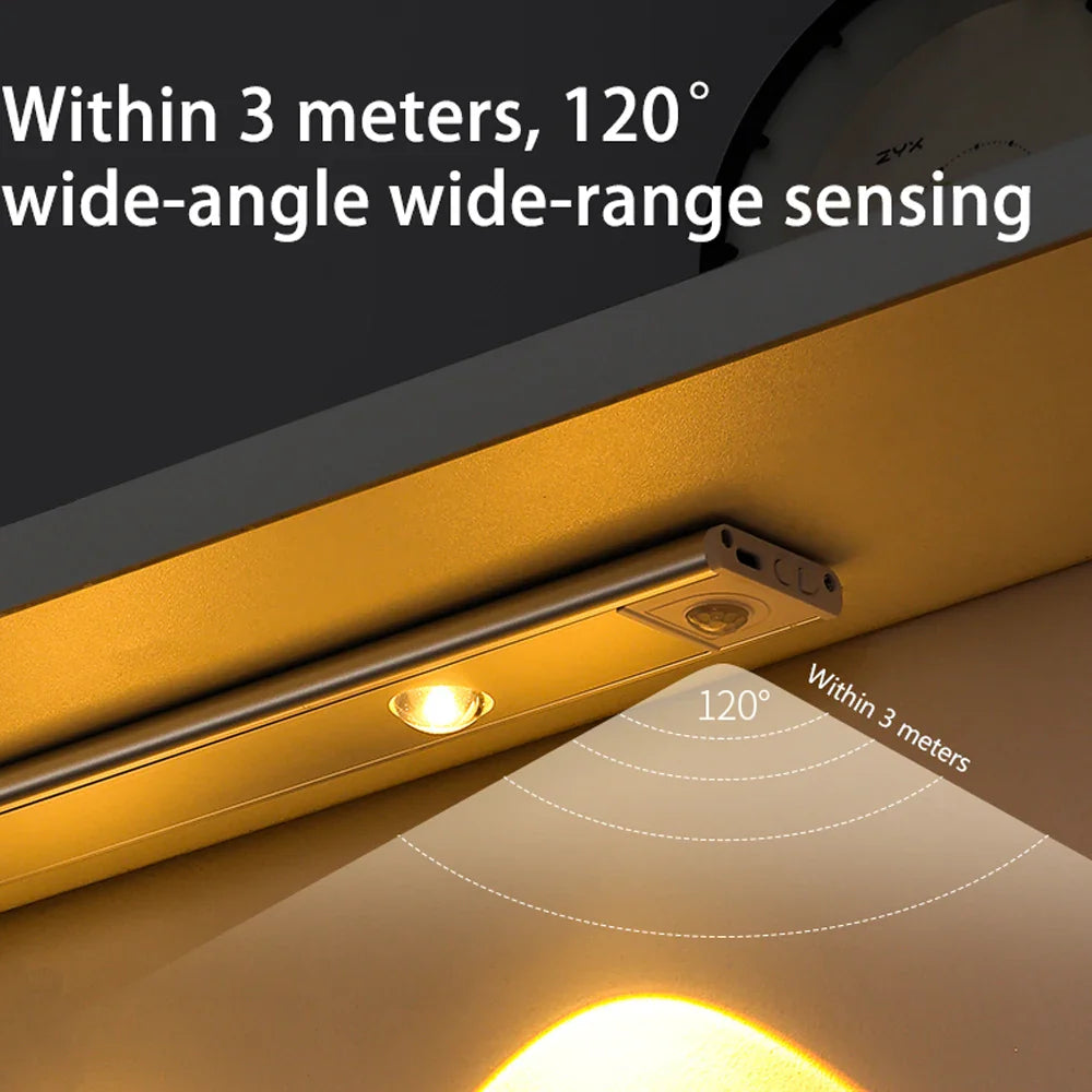 Cabinet Light USB Rechargeable Motion Sensor Ultra-Thin Night Light for Kitchen Wardrobe Cabinet | 20CM / 30CM / 40CM / 50CM LED Strip Light