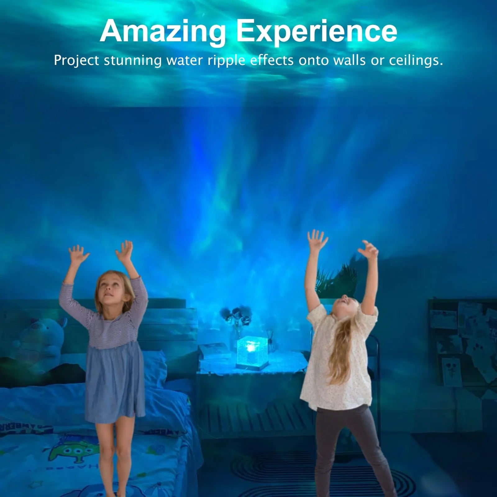 16-Color Ocean Wave Aurora Projector Lamp with Remote