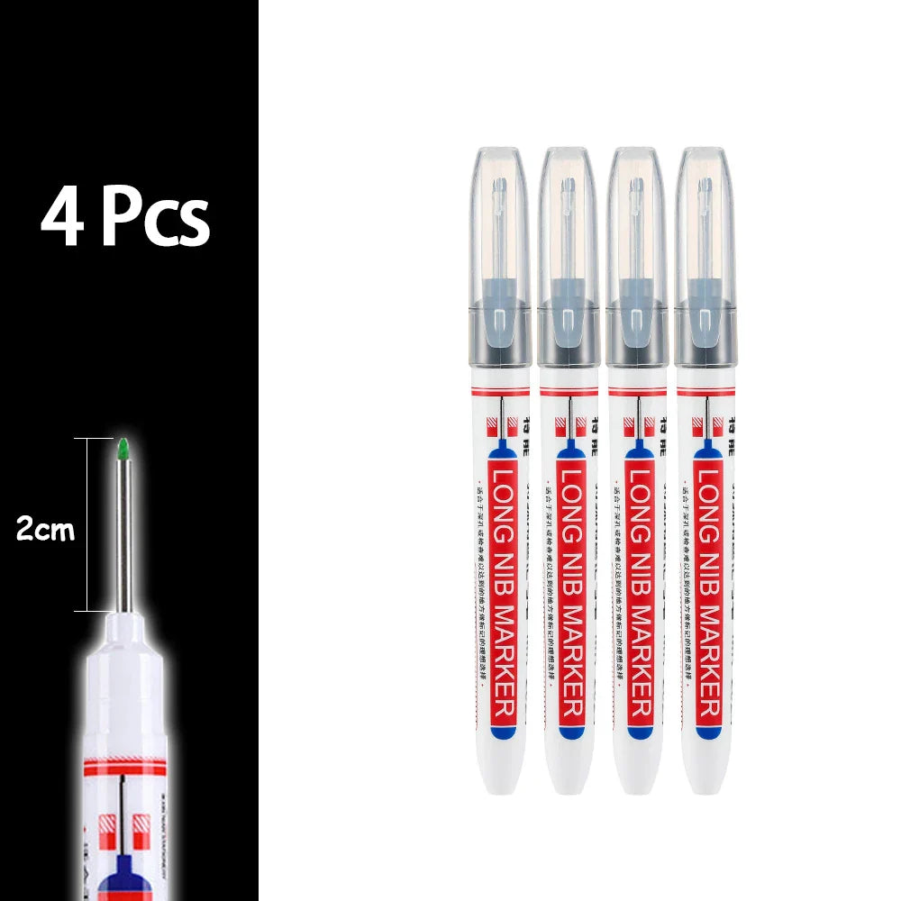 Waterproof Deep Hole Marker Pens for Woodworking & Metal Marking