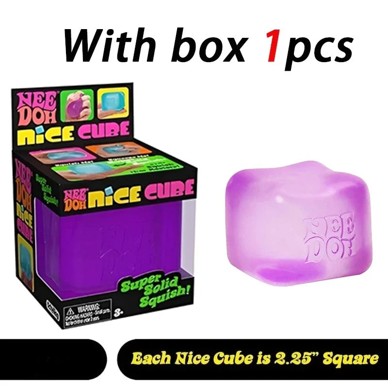 NeeDoh Nice Ice Squish Toy - Super Solid Cube Sensory Fidget Toy