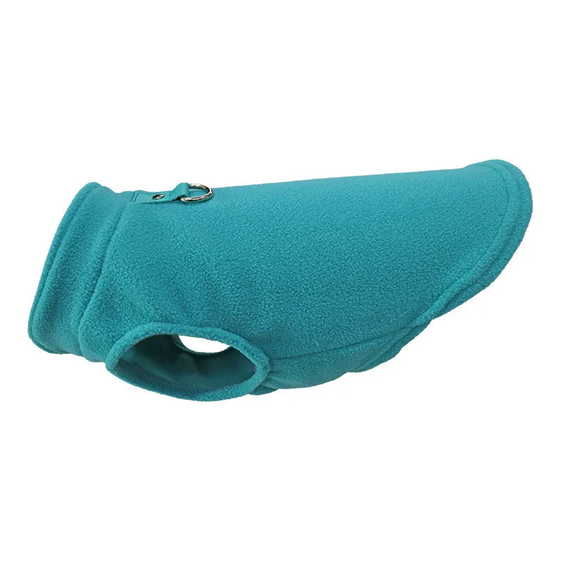 Warm Fleece Dog Jacket Vest With D-Ring | Pet Clothes For Small Dogs & Cats | French Bulldog Chihuahua Coat
