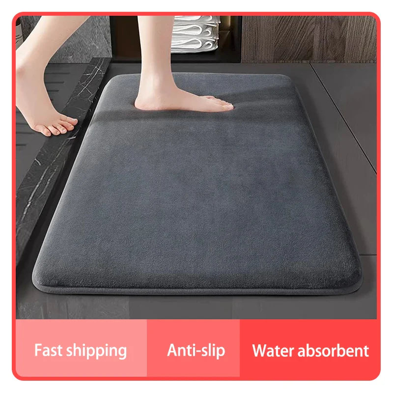 Super Absorbent Coral Velvet Anti-Slip Bath Mat