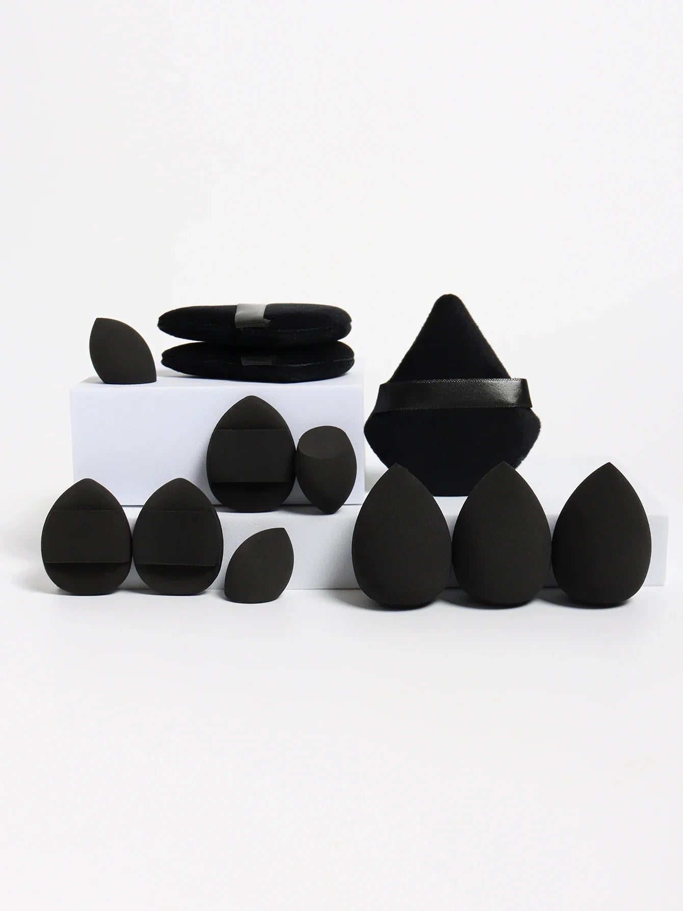 12-Piece Makeup Sponge & Powder Puff Set for Foundation & Loose Powder