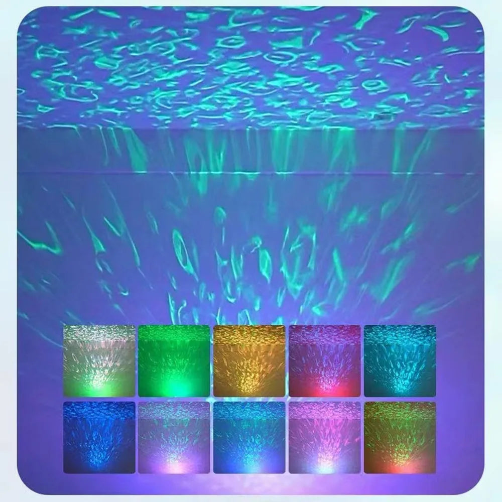 Aurora Galaxy Projector Night Light with Remote | USB 360° Rotating Lamp