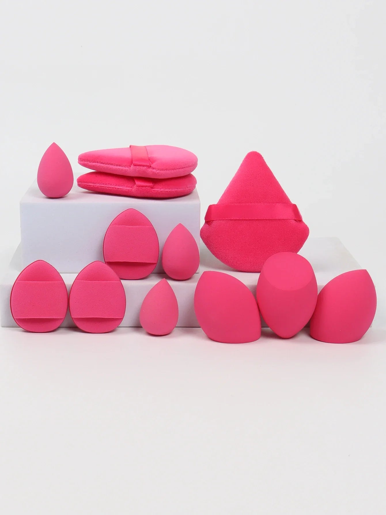 12-Piece Makeup Sponge & Powder Puff Set for Foundation & Loose Powder