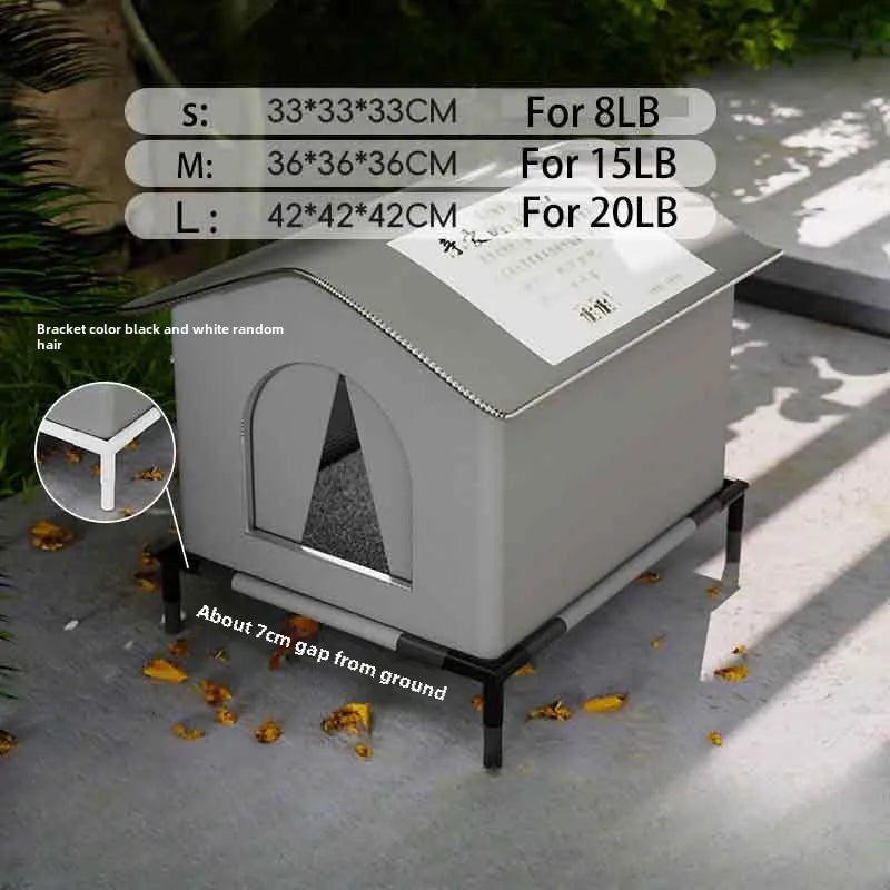 Waterproof Outdoor Pet Cave House — Winter Warm Foldable & Washable Sleeping Bed for Stray Cats, Small Dogs & Puppies | All-Weather Pet Shelter