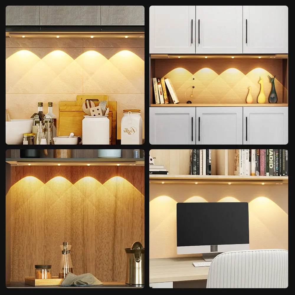 Cabinet Light USB Rechargeable Motion Sensor Ultra-Thin Night Light for Kitchen Wardrobe Cabinet | 20CM / 30CM / 40CM / 50CM LED Strip Light