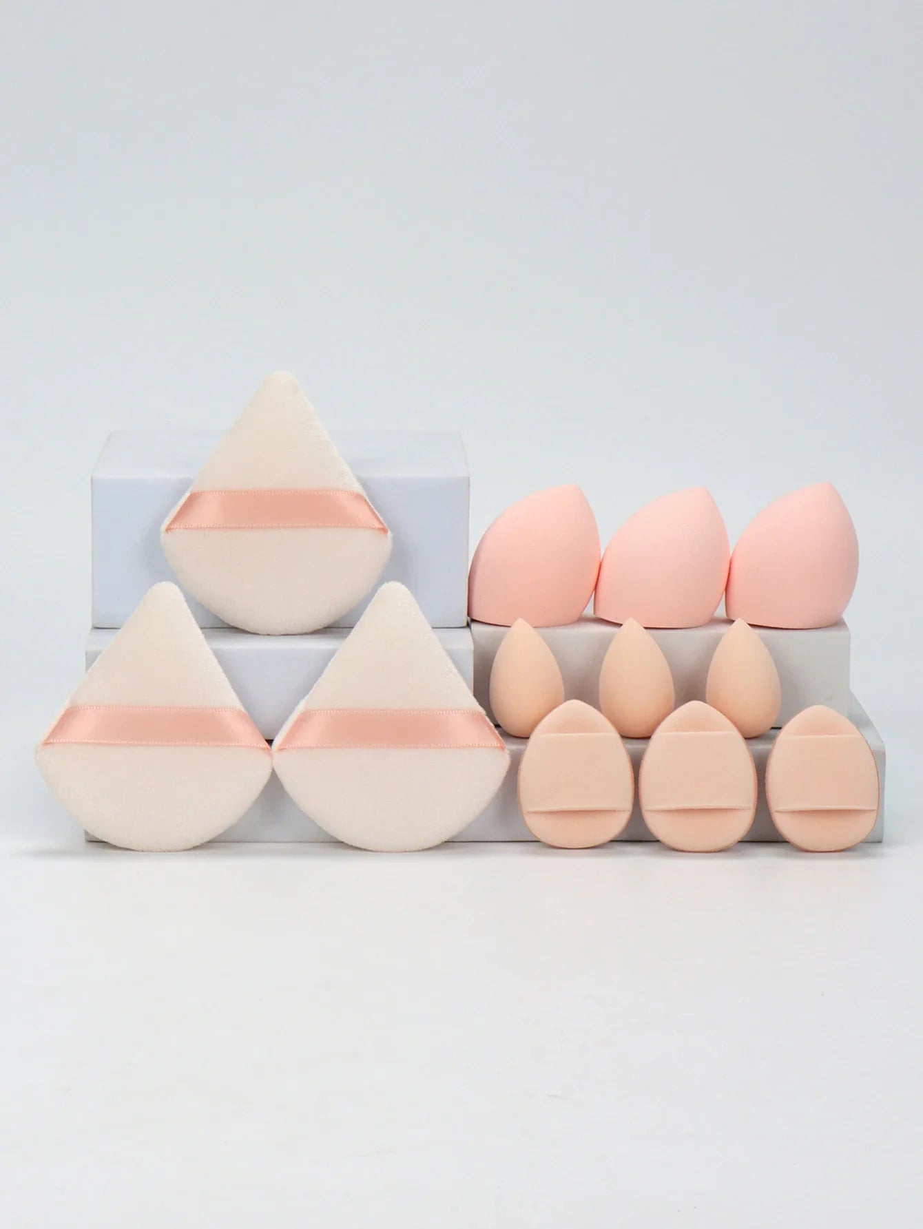 12-Piece Makeup Sponge & Powder Puff Set for Foundation & Loose Powder