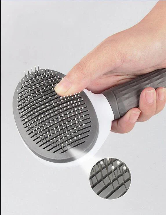 Pet Grooming Comb - Stainless Steel Brush for Dogs & Cats | Detangles Long Hair & Removes Loose Fur