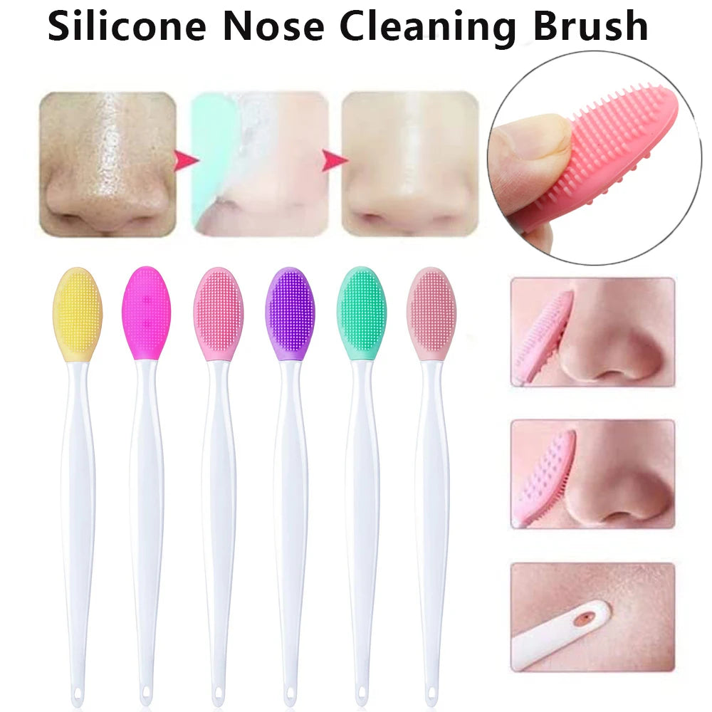 Silicone Facial Cleansing Brush for Face & Nose with Replacement Head