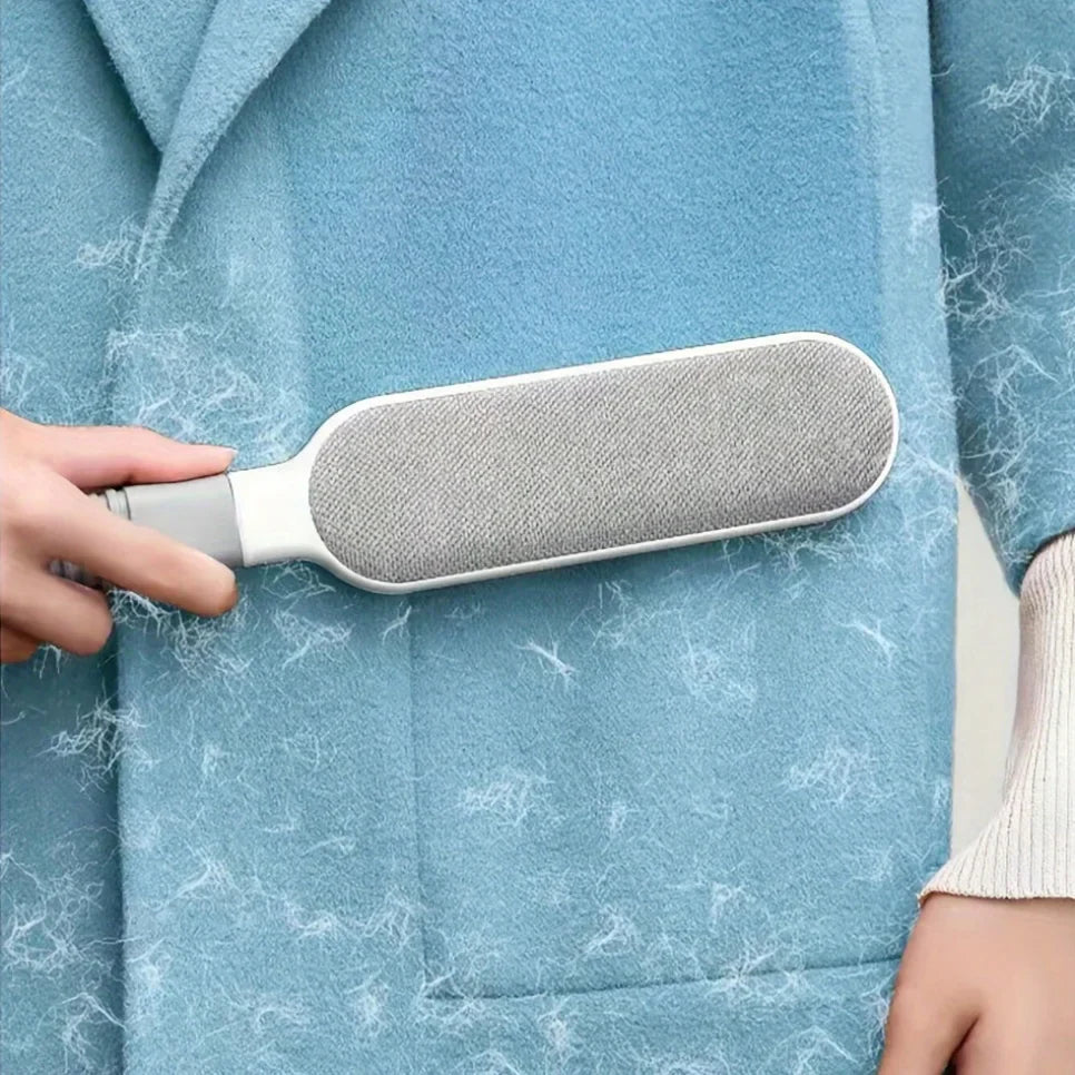 Double-Sided Reusable Pet Hair Remover Lint Brush for Clothes & Furniture