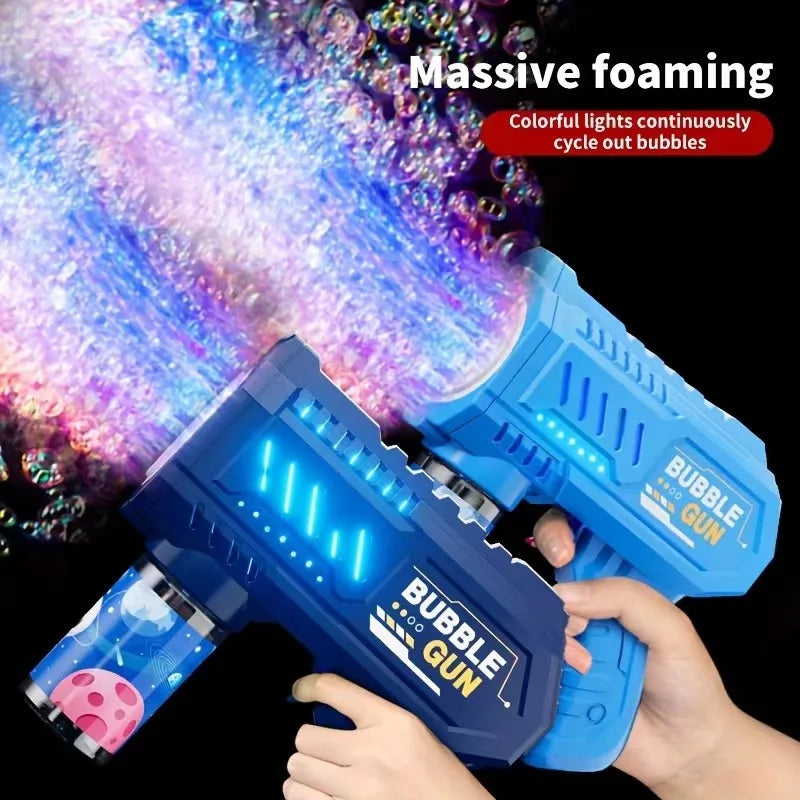 Automatic Rocket Bubble Blower Toy with Bubble Liquid for Kids