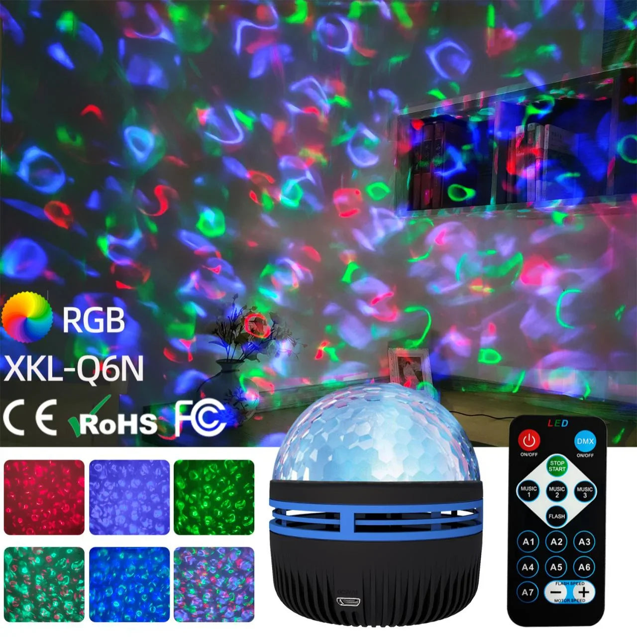 LED Northern Lights Star Projector with Remote