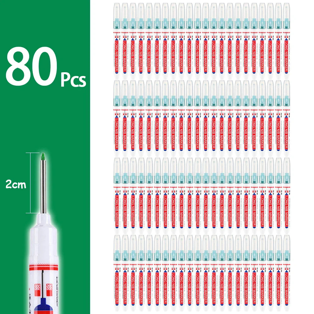 Waterproof Deep Hole Marker Pens for Woodworking & Metal Marking