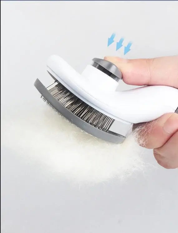 Pet Grooming Comb - Stainless Steel Brush for Dogs & Cats | Detangles Long Hair & Removes Loose Fur