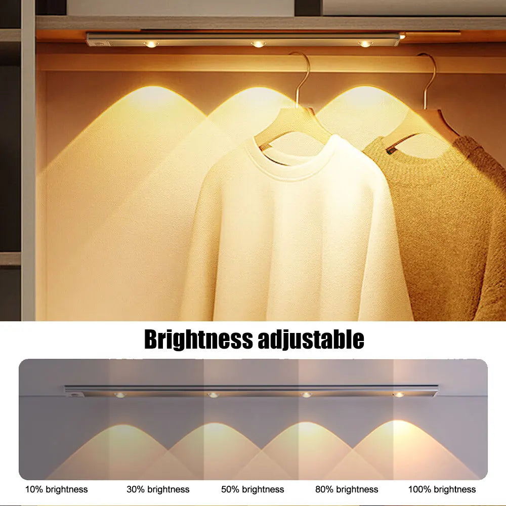 Cabinet Light USB Rechargeable Motion Sensor Ultra-Thin Night Light for Kitchen Wardrobe Cabinet | 20CM / 30CM / 40CM / 50CM LED Strip Light