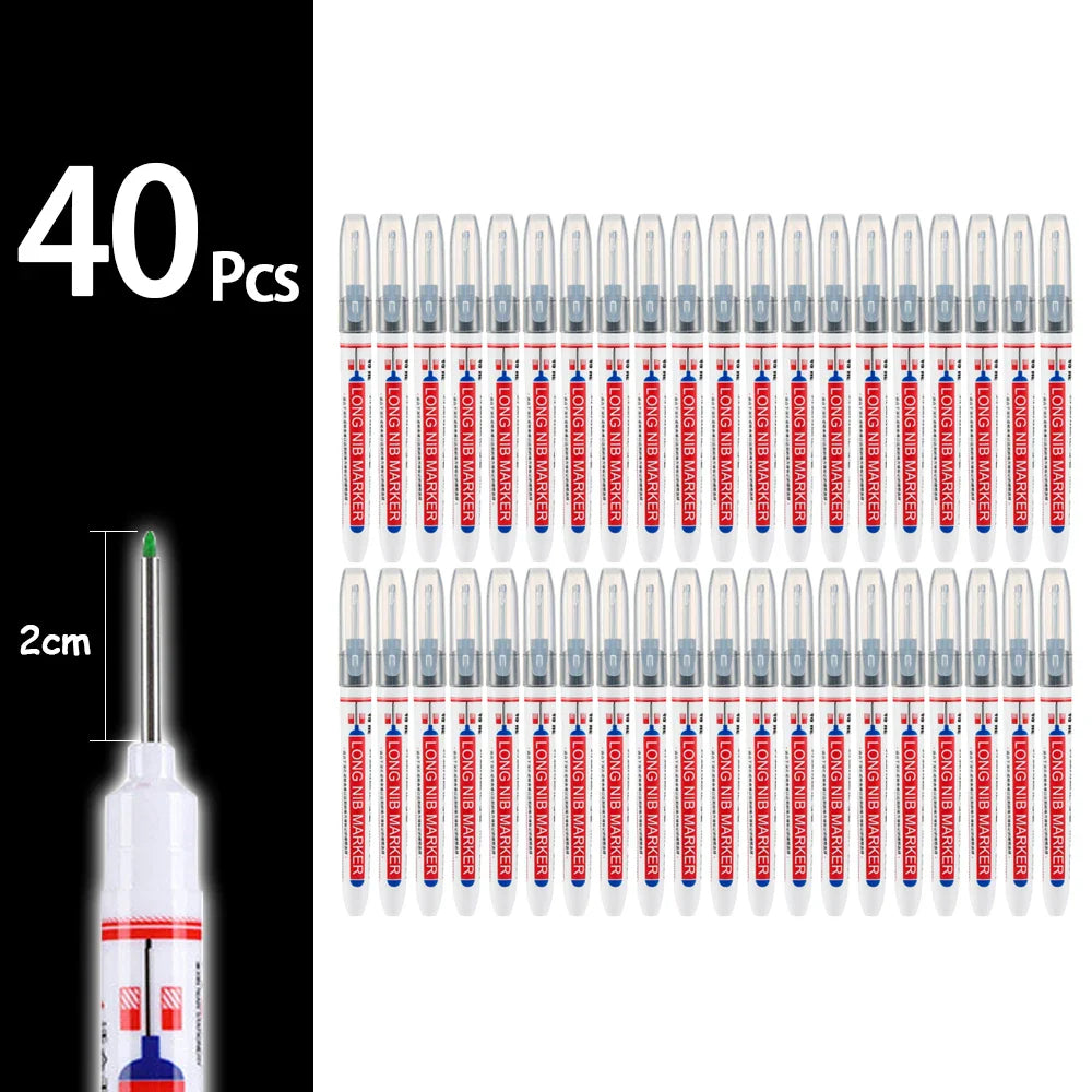 Waterproof Deep Hole Marker Pens for Woodworking & Metal Marking