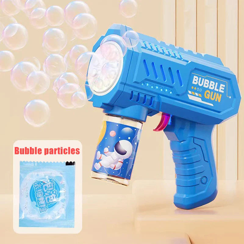 Automatic Rocket Bubble Blower Toy with Bubble Liquid for Kids