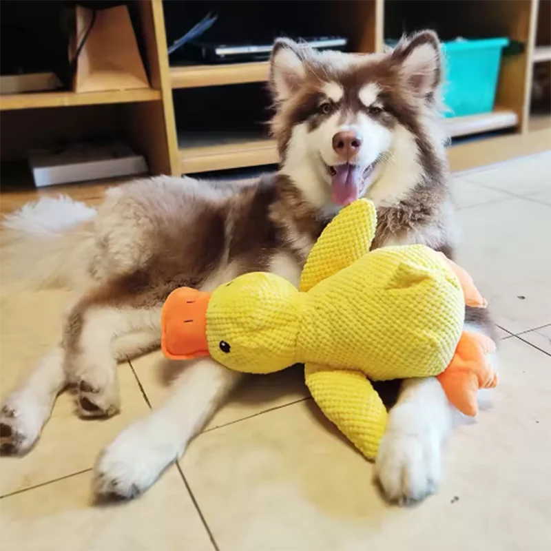 Interactive Plush Stomping Duck Dog Toy for Chewing & Play