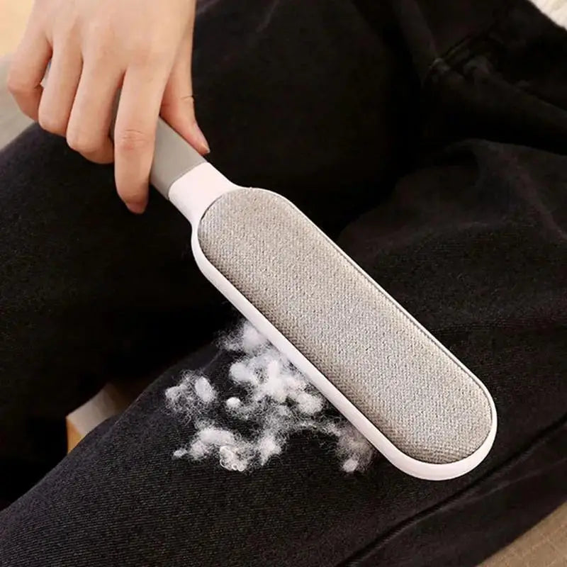 Double-Sided Reusable Pet Hair Remover Lint Brush for Clothes & Furniture