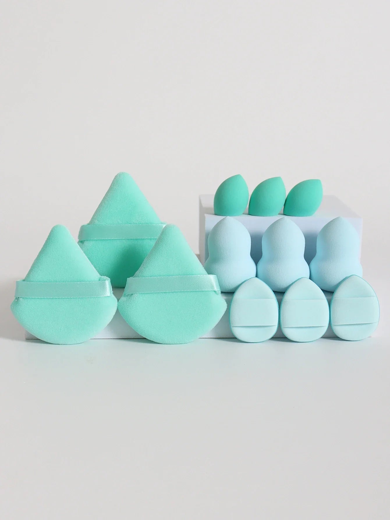 12-Piece Makeup Sponge & Powder Puff Set for Foundation & Loose Powder