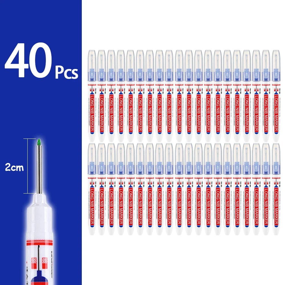 Waterproof Deep Hole Marker Pens for Woodworking & Metal Marking