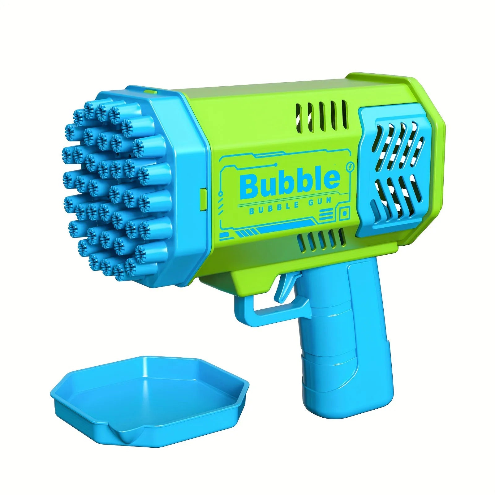 🚀 40-Hole Mega Bubble Machine | Automatic Light-Up Bubble Gun ✨