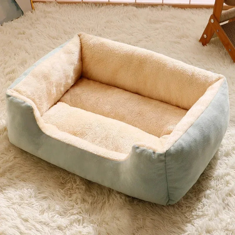 Cozy Cat Bed House — Soft Plush Kitten Basket with Warm Cushion | Pet Habitat for Cats & Dogs | Winter Indoor Pet Bed