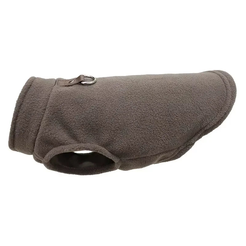 Warm Fleece Dog Jacket Vest With D-Ring | Pet Clothes For Small Dogs & Cats | French Bulldog Chihuahua Coat