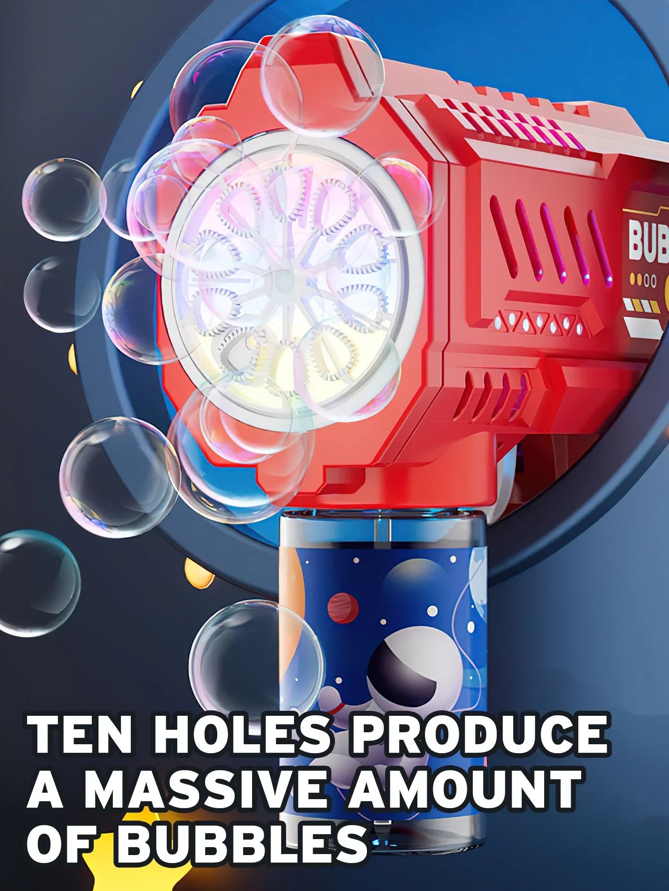 Automatic Rocket Bubble Blower Toy with Bubble Liquid for Kids