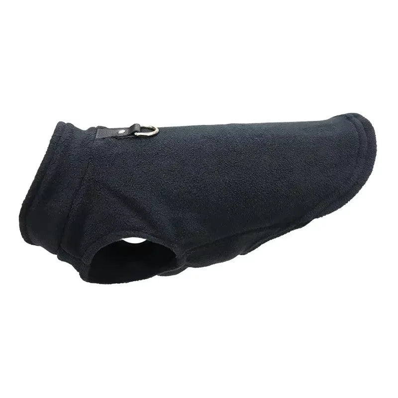 Warm Fleece Dog Jacket Vest With D-Ring | Pet Clothes For Small Dogs & Cats | French Bulldog Chihuahua Coat
