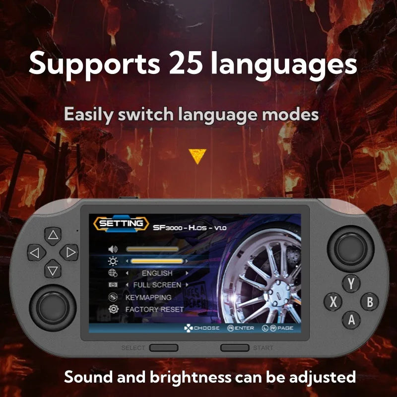 SF3000 Retro Handheld Game Console with 4.5-Inch IPS Screen