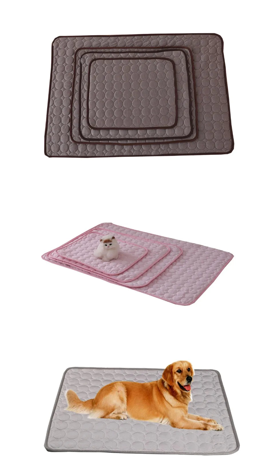 Cooling Pet Mat for Dogs & Cats, Summer Cold Bed Pad, Washable Non Slip Pet Sleeping Mat