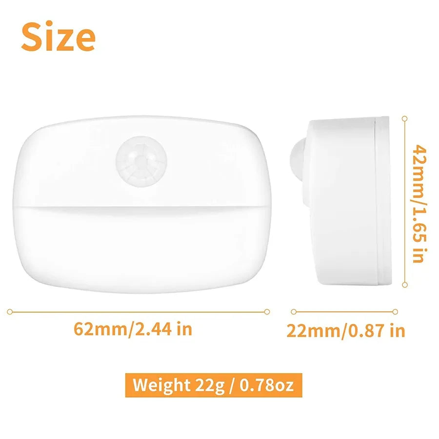 PIR Motion Sensor LED Night Light for Under Cabinet, Closet, Stairs & Bedroom