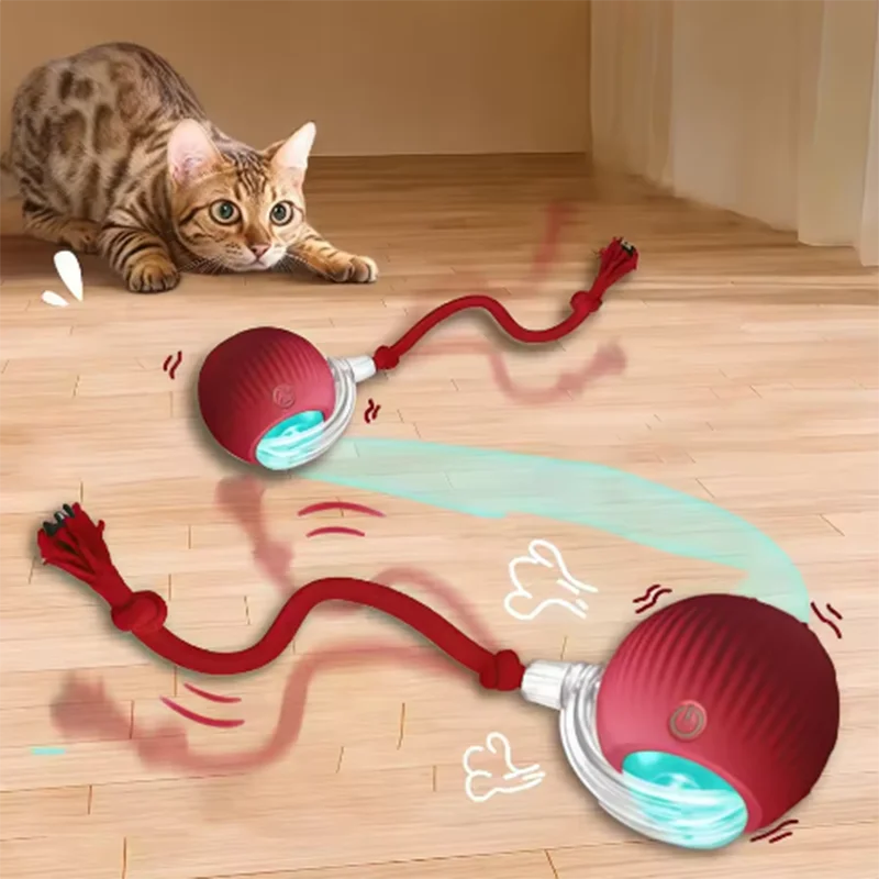 Intelligent Interactive Cat Ball Toy — Smart Obstacle Avoidance Pet Toy for Cats & Dogs | Long-Lasting Durable Easy to Clean Auto Rolling Ball