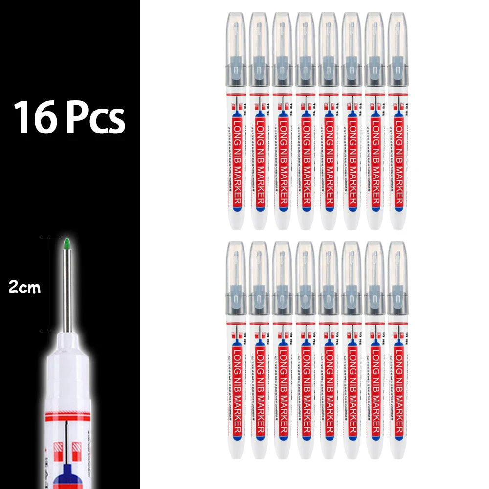 Waterproof Deep Hole Marker Pens for Woodworking & Metal Marking