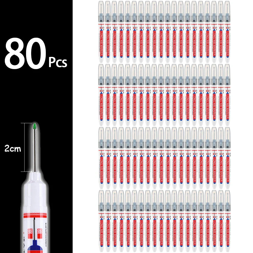 Waterproof Deep Hole Marker Pens for Woodworking & Metal Marking