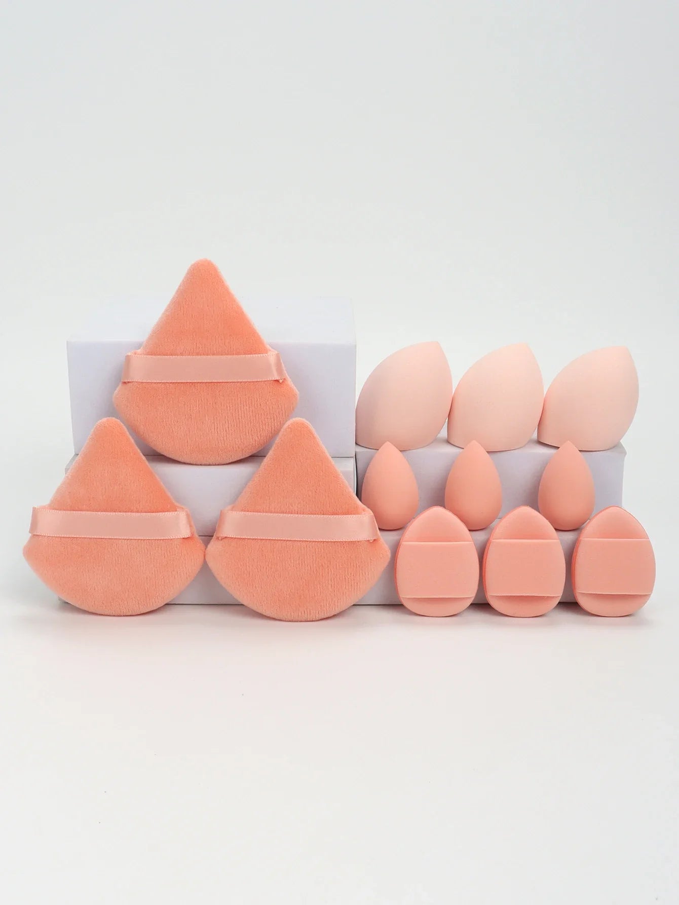 12-Piece Makeup Sponge & Powder Puff Set for Foundation & Loose Powder