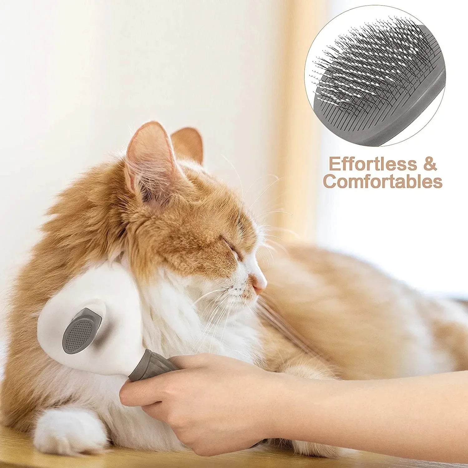 Self-Cleaning Pet Grooming Brush for Dogs & Cats Hair Removal