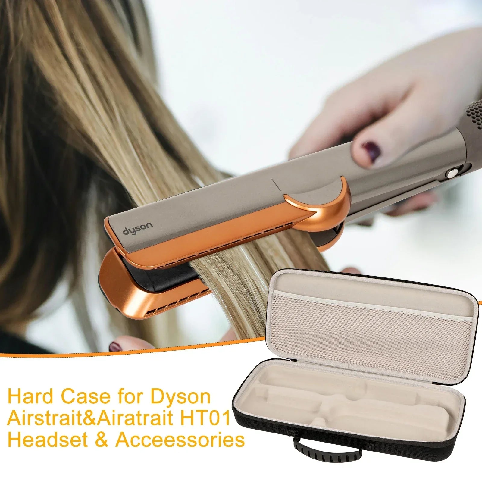 Hard EVA Carrying Case Compatible with Dyson Airstrait HT01 Hair Straightener