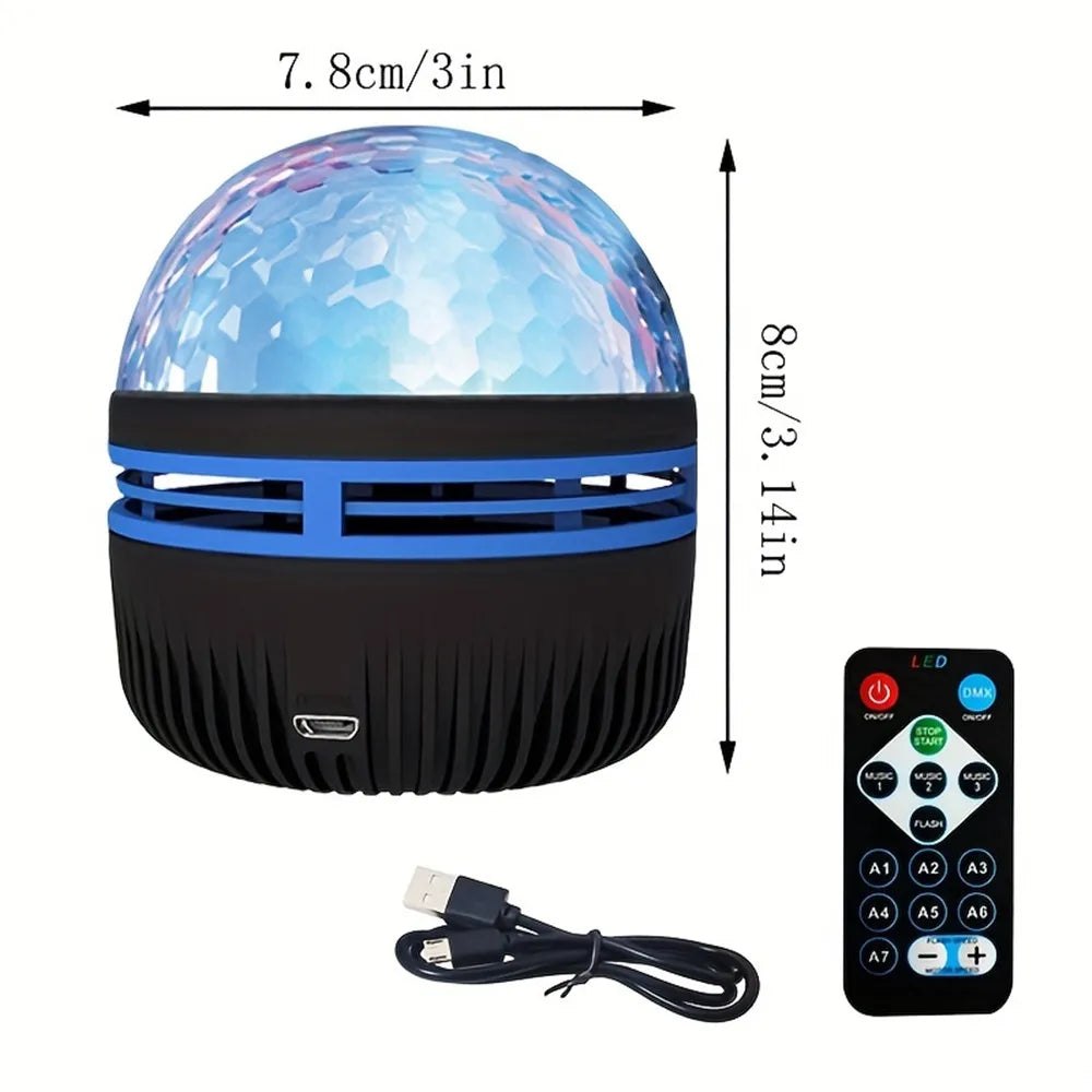 Aurora Galaxy Projector Night Light with Remote | USB 360° Rotating Lamp